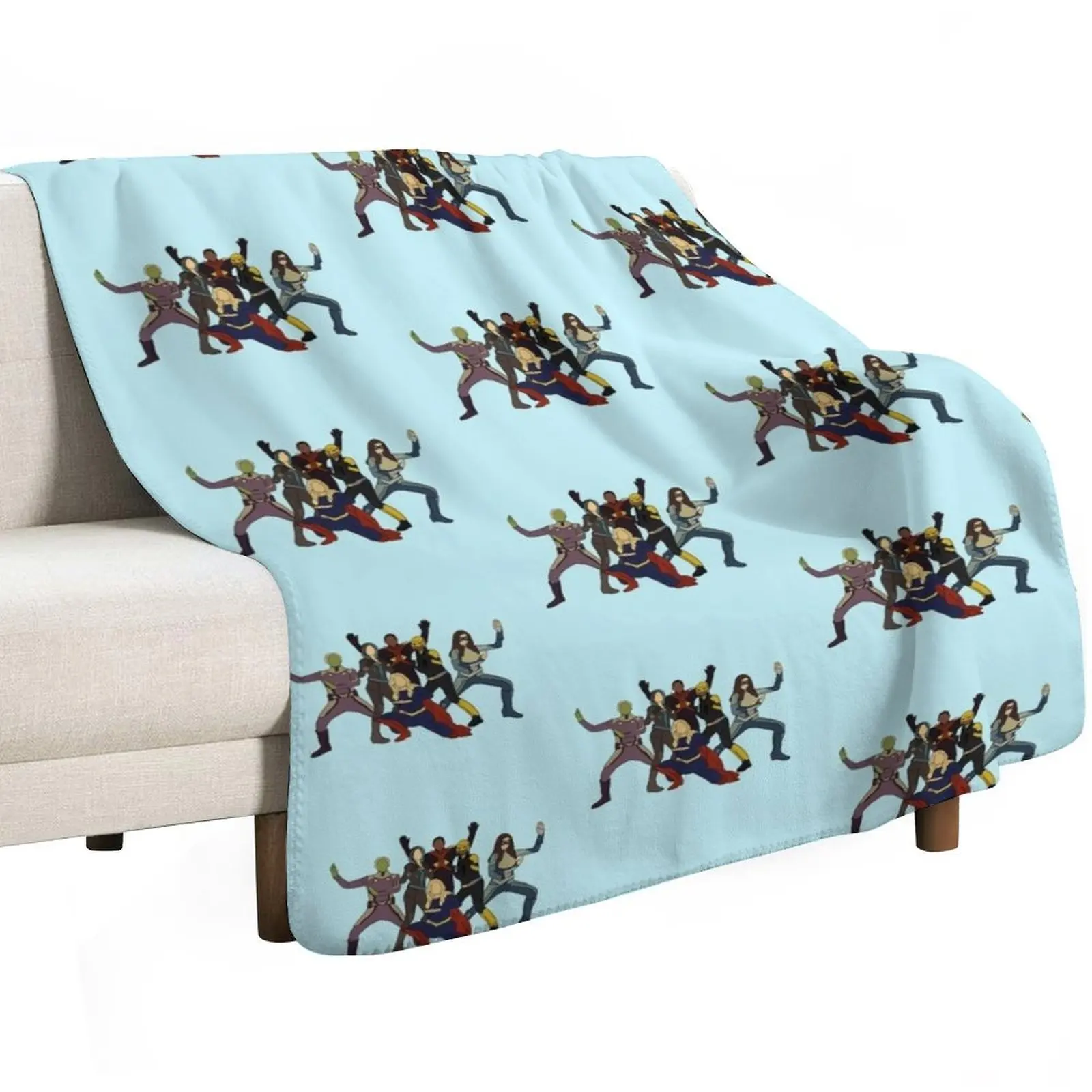 

Superfriends final season Throw Blanket bed plaid Shaggy Quilt Blankets