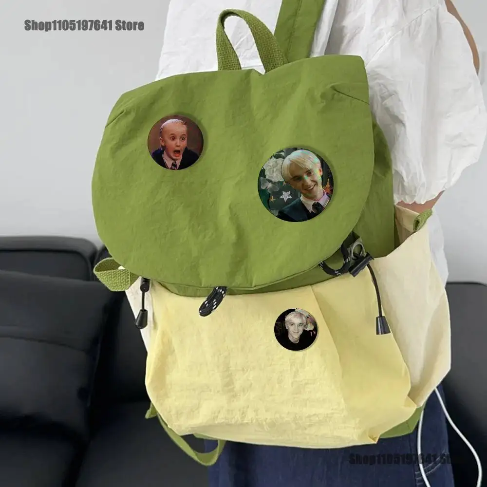 Actor D-Draco M-Malfoy Badges Button Round Creative Pin Brooch Badge Bag Decor Fans Collect Friends Gifts