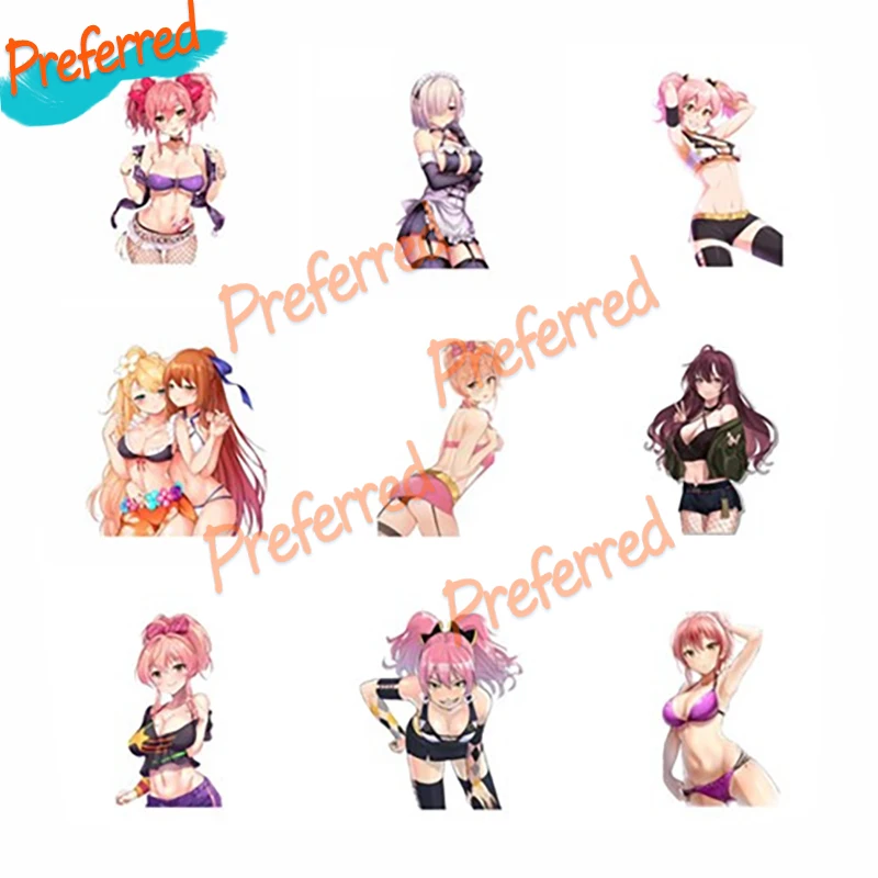 

Pretty Decals Sexy Anime Girls Car Stickers Car Styling Waterproof Laptop Toolbox Truck Boat RV Off-Road Bike Vinyl Decals