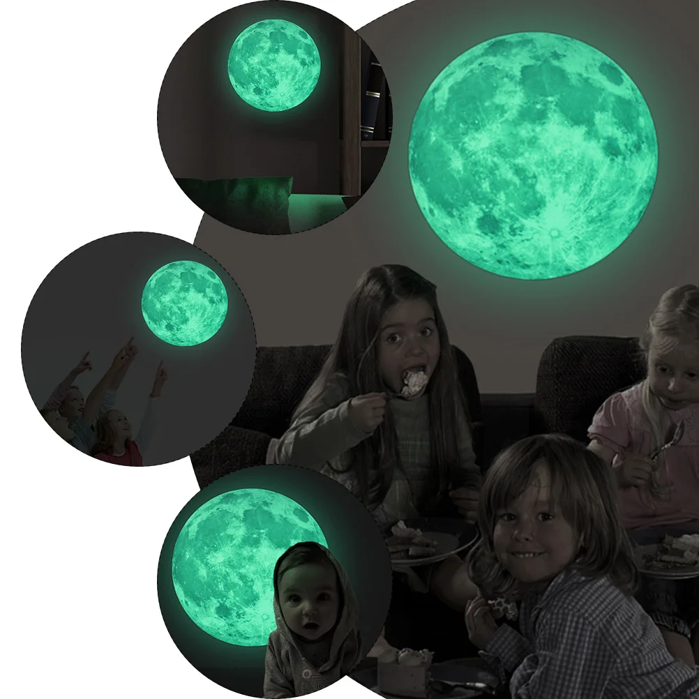 

Luminous Moon Wall Sticker Decor for Bedroom Decal Removable Stickers Decals Shine