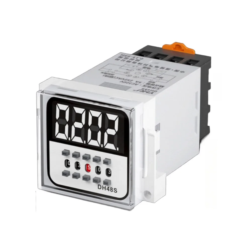 Digital Timer Relay 0.01s-99h Infinite Cycle Delay Control, Power Outage Memory & LED Display For Industrial