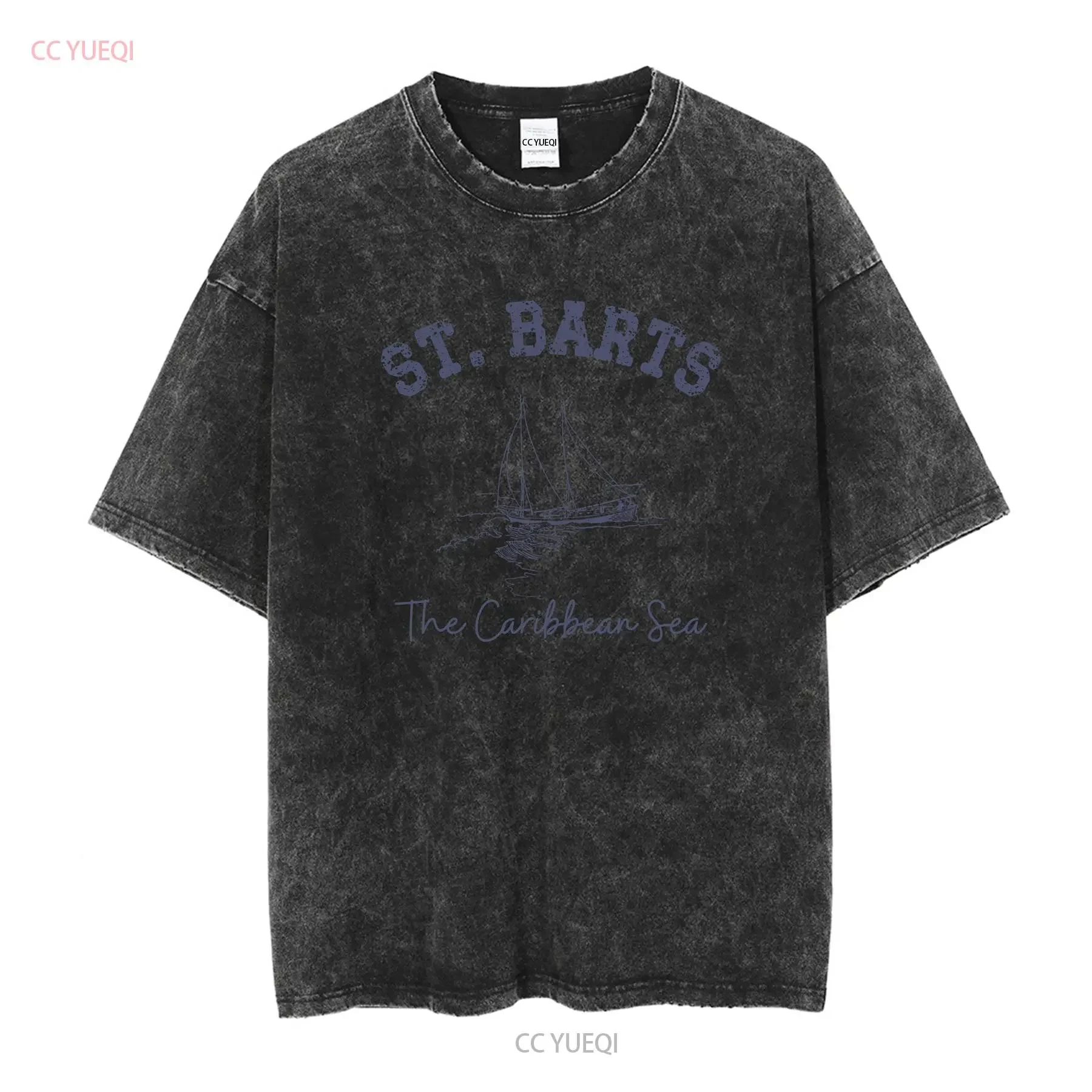 St Barts Caribbean Sea Sailboat T Shirt Barths Comfort Colors French West Indies Vacation Barthélemy vintage Washed Breathable