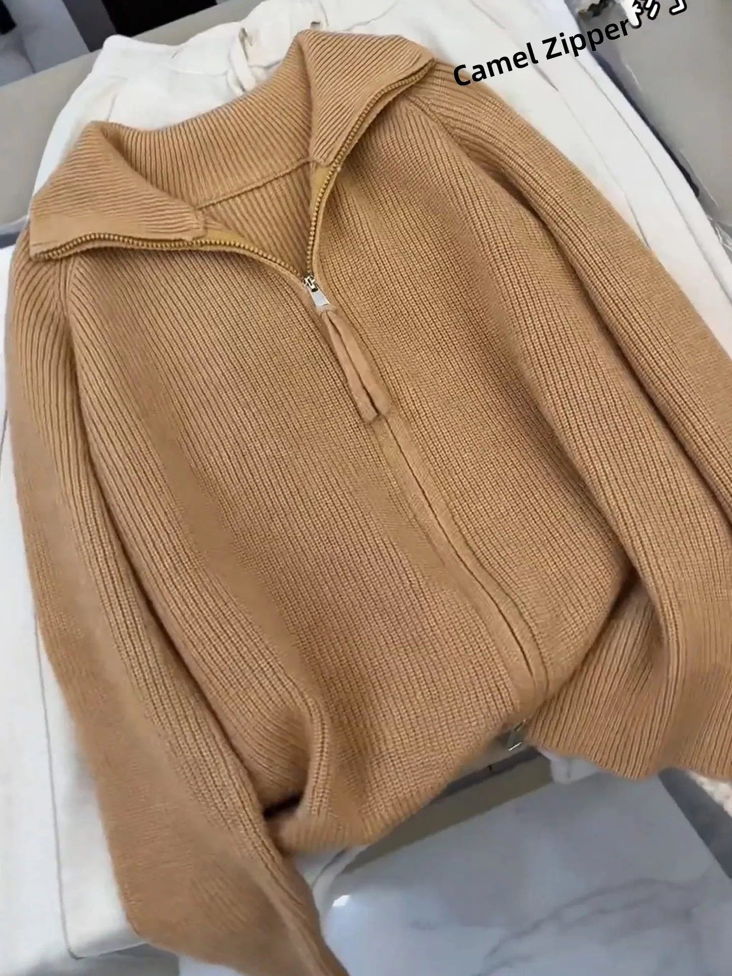 

Ele Long Sve Knitted Open Cardigan Women's Comfortable Pure Color Design Sense Sweater Top European Sle Autumn Clothes