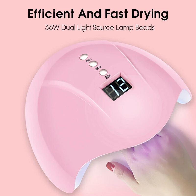 F2 secador de unhas led lâmpada uv luz para unhas polonês gel máquina manicure elétrica 36w cura unha polonês gel ferramentas da arte do prego