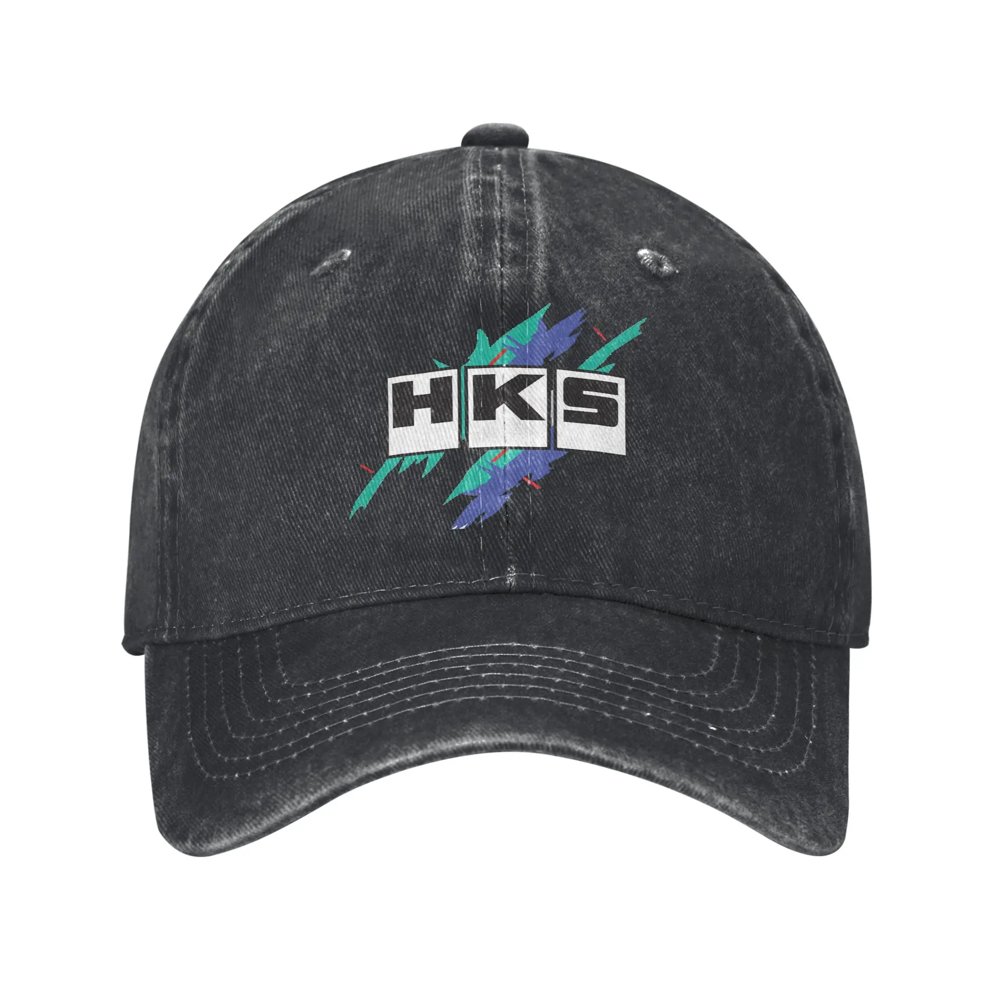 HKS Logo Car JDM Denim Fabric Cap Casual Baseball Caps Adjustable Hat Summer Unisex Baseball Hats
