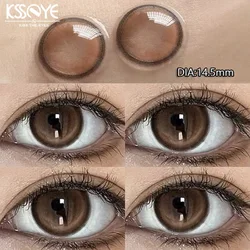 KSSEYE 2pcs Contact Lenses Color Contact Lenses with Diopter Natural Color Makeup Accessories Large Pupils Pink Black Blue Lens
