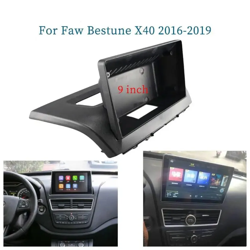 9 Inch Car Frame Fascia Adapter Canbus Box Decoder Android Radio Audio Dash Fitting Panel Kit For FAW Bestune X40 2016-2019