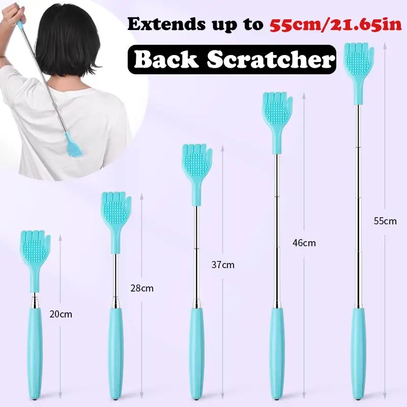 Extendable Back Scratcher Telescopic Scratching Hand Back Carding Stick Body Scrab Relax Scraper For Tickle Massage Stick Care