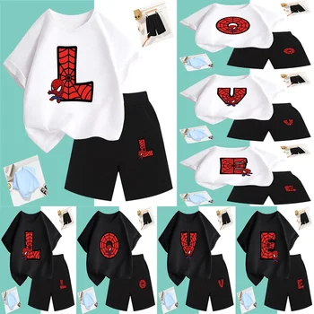 아기 티셔츠 의류 세트, 소년 스포츠 세트, 스파이더맨 브랜드 스포츠 세트, 코튼 티셔츠 상의 및 바지 세트, 1-16 세 아동용 Best5 아기 티셔츠 의류 세트, 소년 스포츠 세트, 스파이더맨 브랜드 스포츠 세트, 코튼 티셔츠 상의 및 바지 세트, 1-16 세 아동용 Best5