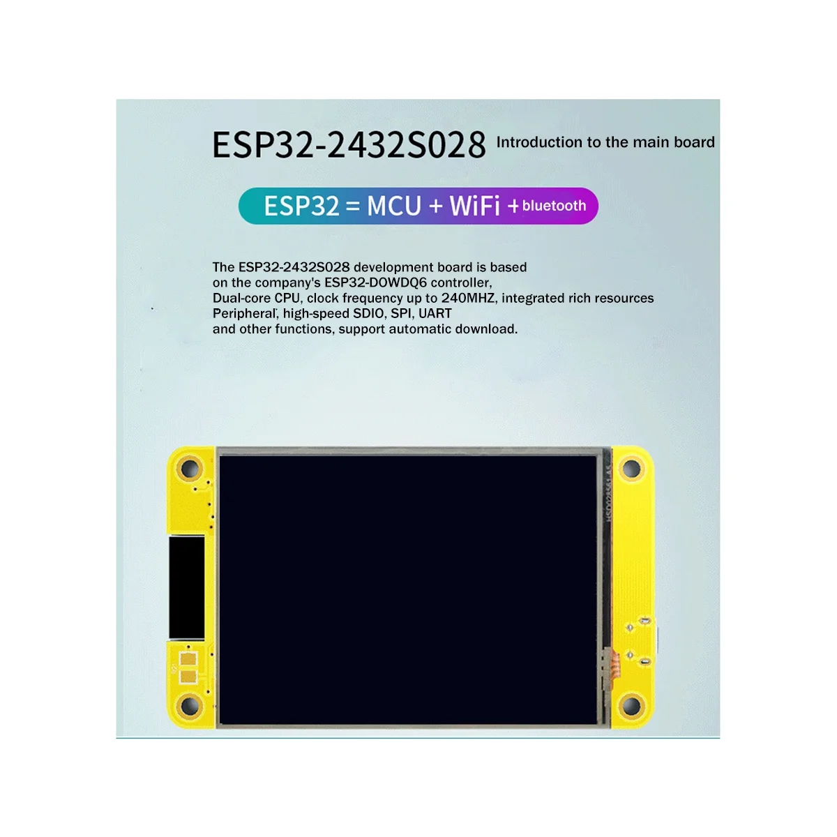 Esp32 Wifi Bluetooth Development Board 2.8 Inch 240X320 Smart Display Screen Tft Module Lvgl Touchscreen