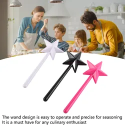 Magical Wand Salt and Pepper Shakers Pentagram Magical Salt Pepper Shakers Black White Seasoning for Kitchen