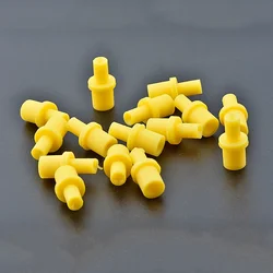 20PCS Syringe Silicone Soft Yellow Pumping Air Hollow Joint Part Rubber Connector Ciss Inkjet Cartridge Cleaning Clean Tool