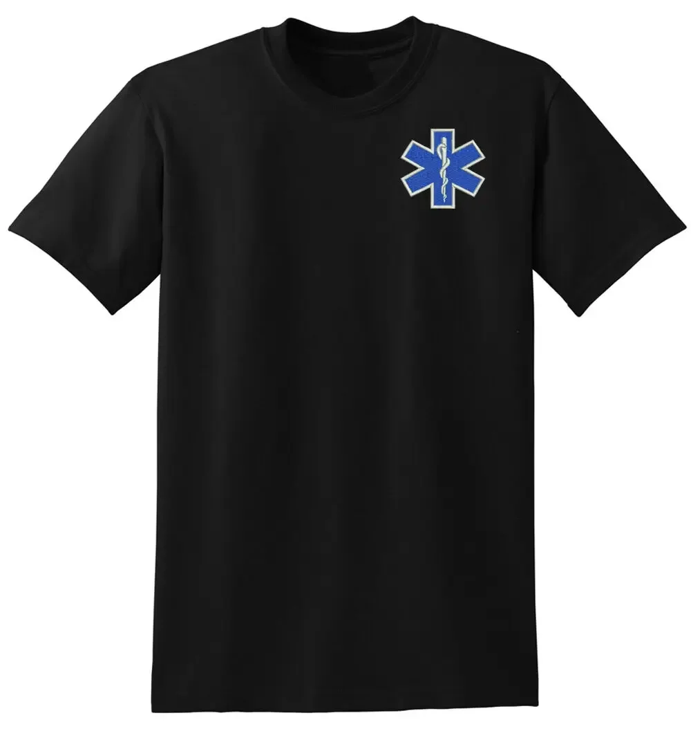 Star of Life Medical Paramedic EMT EMS Volunteer Overalls T-Shirt 100% Cotton O-Neck Short Sleeve Casual Mens T-shirt Size S-3XL