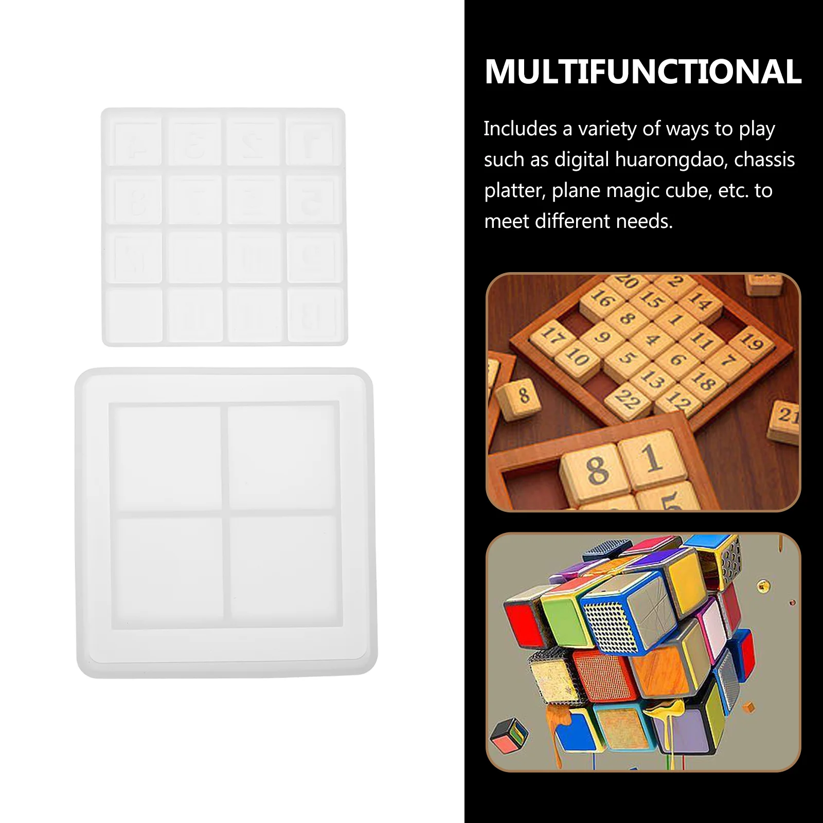 1 مجموعة 1 مجموعة الشريحة لغز قالب من السيليكون عدد الحرفية عدة Diy بها بنفسك الراتنج الصب الكبار الأسرة متعة Diy بها بنفسك العرض