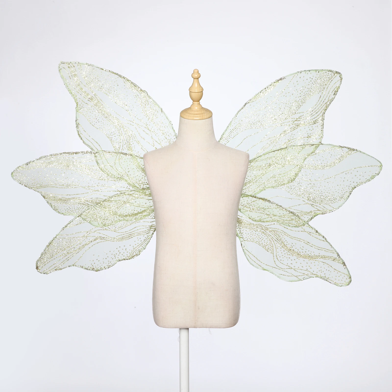 Adult Kid Glittery Fairy Lolita Elf Wings Halloween Cosplay Princess Masquerade Wing Snow Butterfly Wing Party Photography Props