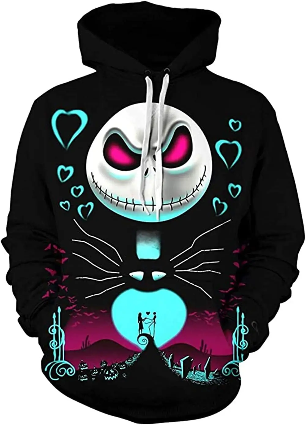 New Autumn Men Hoodie Nightmare Before Christmas Children Pullover Kids Casual Hooded Clothing Boys Girls Fashion Coat with Hat