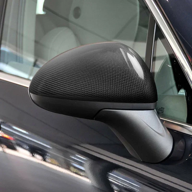 Upgrade Real Carbon Fiber For Porsche Cayenne 958 2011-2014 Car Rear View Side Mirror Covers Caps Trim Add On Style Accessories