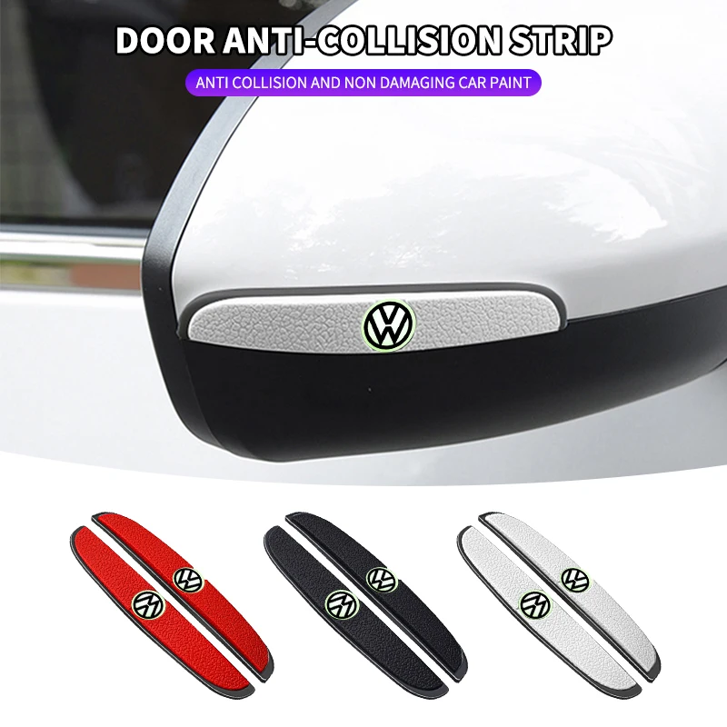 4pcs Car Door Anti-collision Bumper Strips Luminous Sticker For Volkswagen Polo Golf 3 4 5 6 7 8 6 T5 B4 B5 B6 B7 B8 Accessories