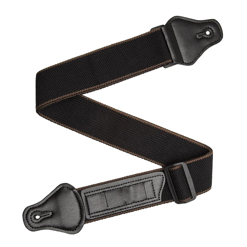 

Cotton Guitar Strap for Electric Acoustic Ukulele Adjustable Comfortable Instrument Accessory Black Lovely Design
