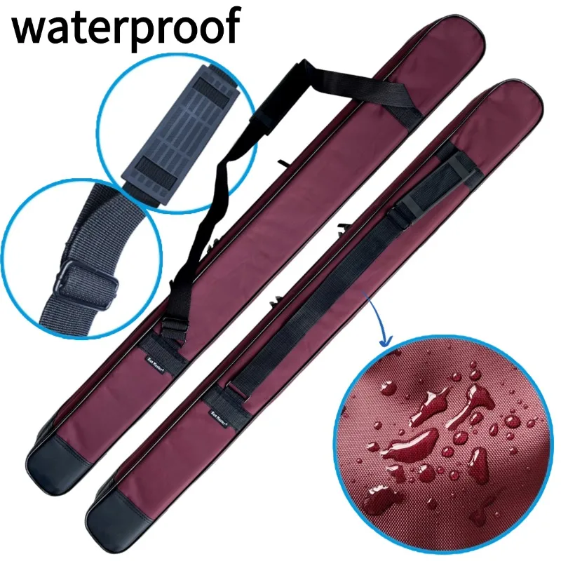 Tai Chi Sword Bag 110cm Nylon Waterproof Fabric Kung Fu Packed 2 Swords with Shoulder Strap Martial Arts Equipment Carrying Bags