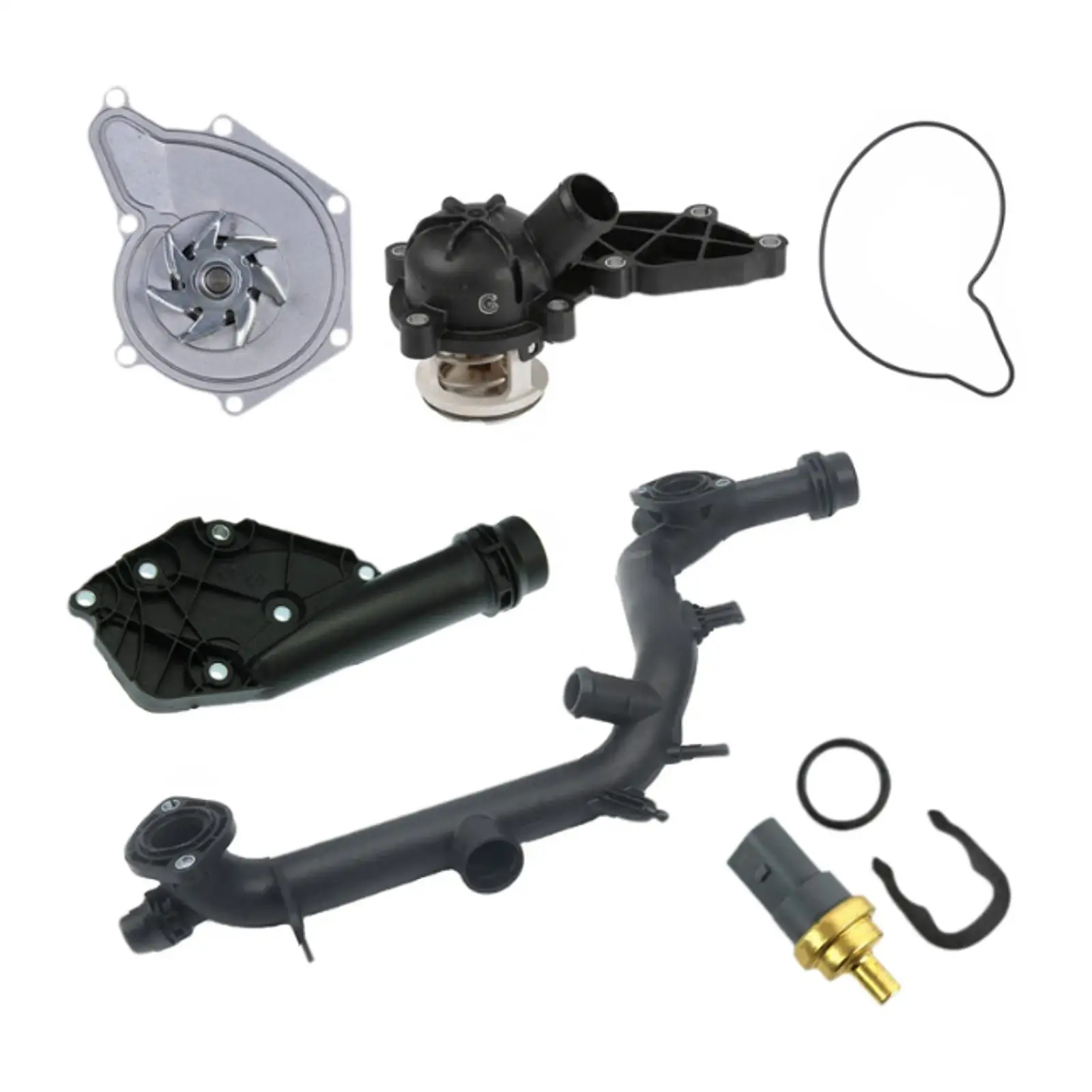 

Cooling System Kit 06A919501A Wear Resistant Accessories for Audi A4 Quattro 3.2L V6 2009 A5 Quattro Base 3.2L V6 2008-2010