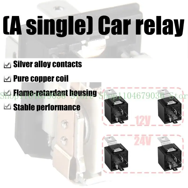 652F Multiple Vehicle 12V/24V 5 Pin 40A Relays Low Energy Consumption Instantly Activation For Electronic Devices