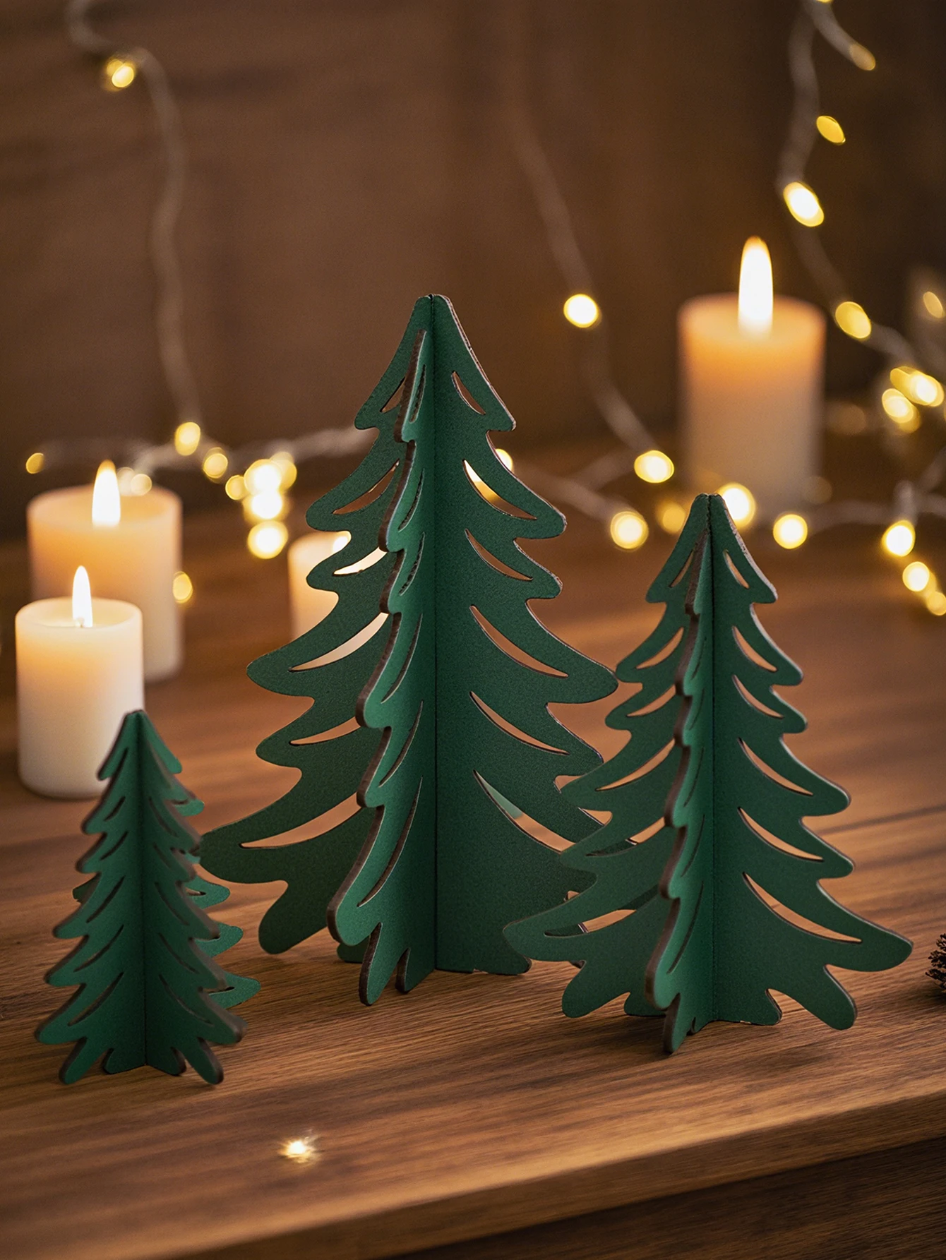 1 قطعة عيد الميلاد منضدية ديكور أشجار الصنوبر الأخضر الحلي غرفة نوم غرفة المعيشة سطح المكتب زينة للمنزل ، عتبة النافذة ورف