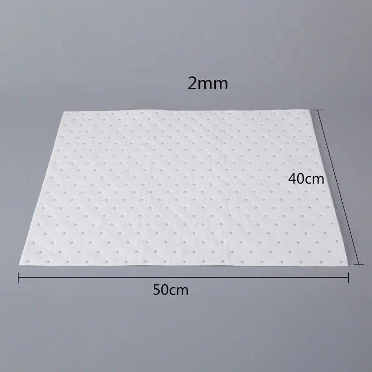 Tappetino per versamenti in polipropilene da 100 PP Tappetino per versamenti di olio Salviette industriali premium Tampone assorbente per olio