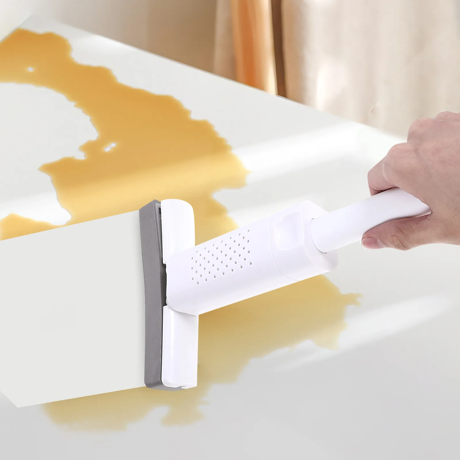 1Set Mini Mop Portable Desktop Cleaning Mop Plastic Sponge Absorbent Strong Water Absorption Handheld Multi Functional Cleaning