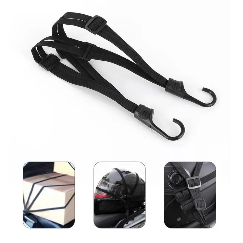 

60/90cm Motorcycle Helmet Straps Bicycle Fixed strap Hooks Luggage Retractable Elastic Rope Fixed Strap Motos Helmet Luggage Net