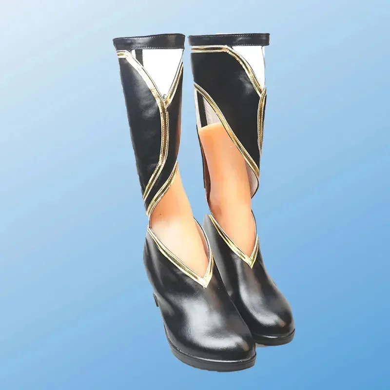 

RealCos Genshin Impact Madame Ping Guizhong, обувь, ботинки, аксессуары для костюма для косплея на Хэллоуин