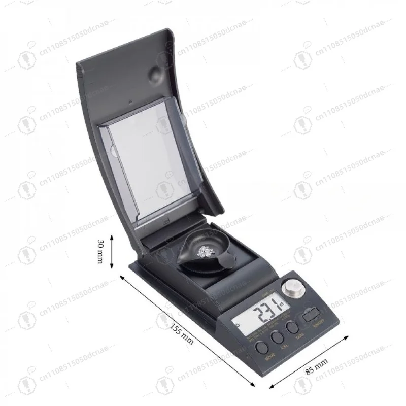 1230 Professional Digital Carat Scale 20g 100ct 0.002g High Accuracy Wind Shield for Diamond Gold Gem Jewelers Portable