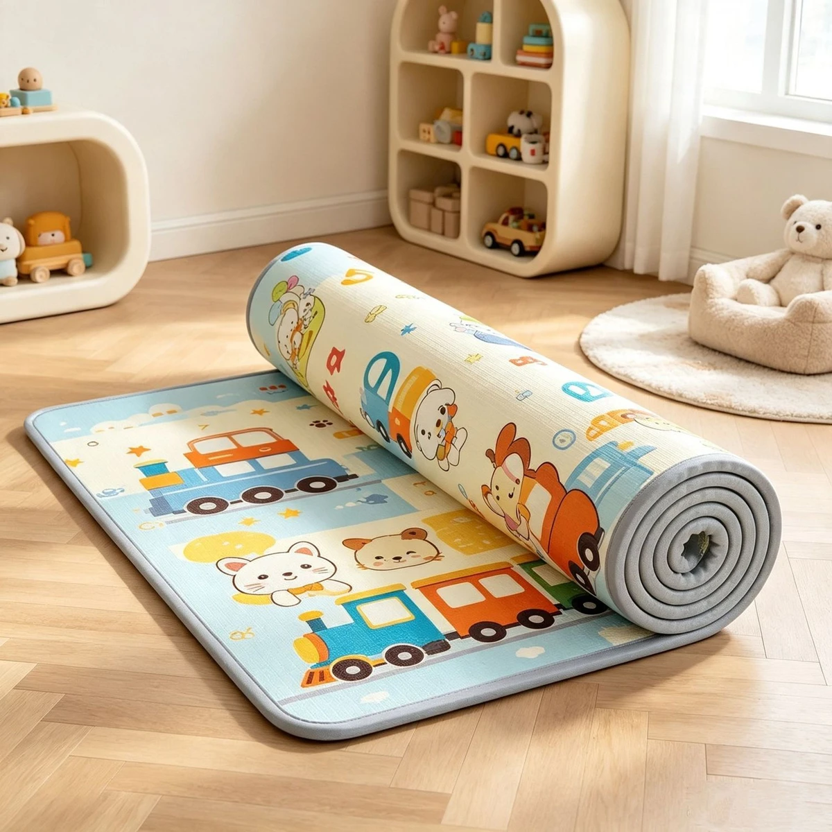 Thick Soft XPE Baby Crawling Mat Non‑Slip Waterproof Cartoon Kids Activity Play Mat Eco‑Friendly Floor Carpet Portable Game Rug