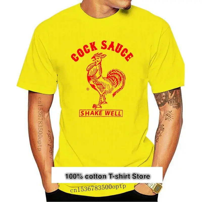 Camiseta divertida para hombres, camisa de salsa de pene, Sriracha, novedad