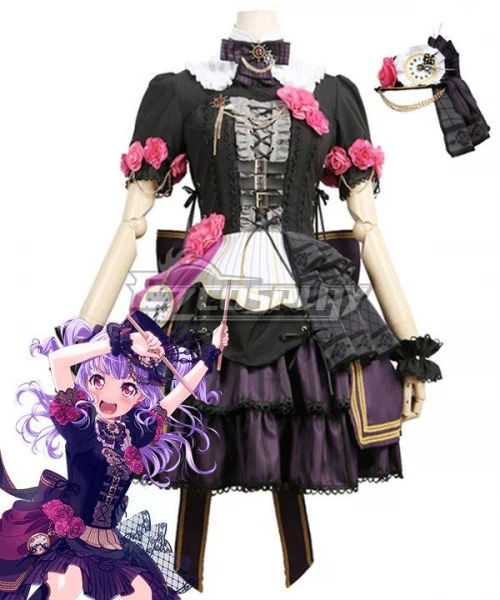 

BanG Dream! Roselia Tea time together Udagawa Ako Girls Dress Halloween Party Stage Show Skirt Suit Cosplay Costume E001