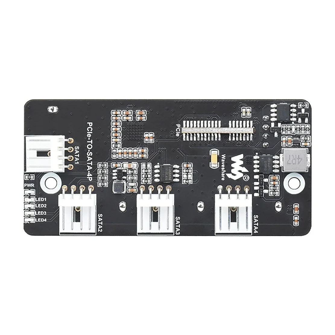 Imagem -02 - Waveshare-cartão de Expansão de Interface Sata de Alta Velocidade Suporta Cm4 com Cabo Sata Pci-e para Four-way Sata 3.0 6gbps