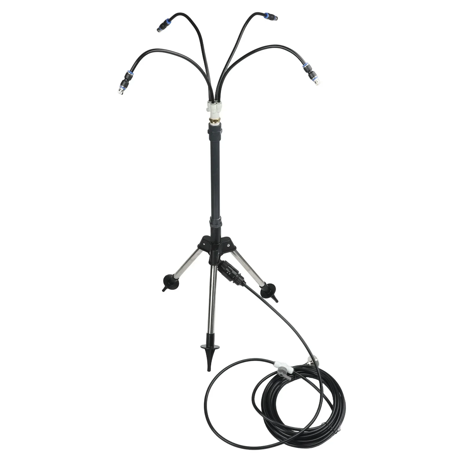 Adjustable Height Outdoor Misting System Low-pressure Spray System 360° Cooling For Pools Patios Yards Gardens And BBQ Parties