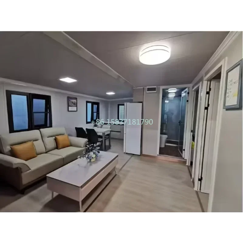 China Supply Container House 2 Bedroom Mobile Homes Ready Prefab Folding House Container Fold Out Room Villas for Czech Republic
