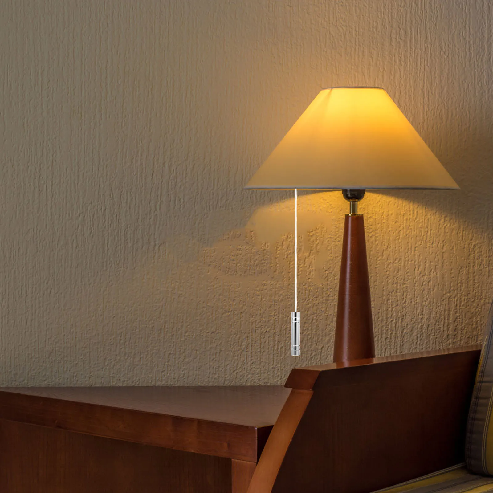 

2Pcs Bathroom Pendant Pull String Handles White Rope Toilet Pull Cord Easy DIY Replacement Light Chain Pulls