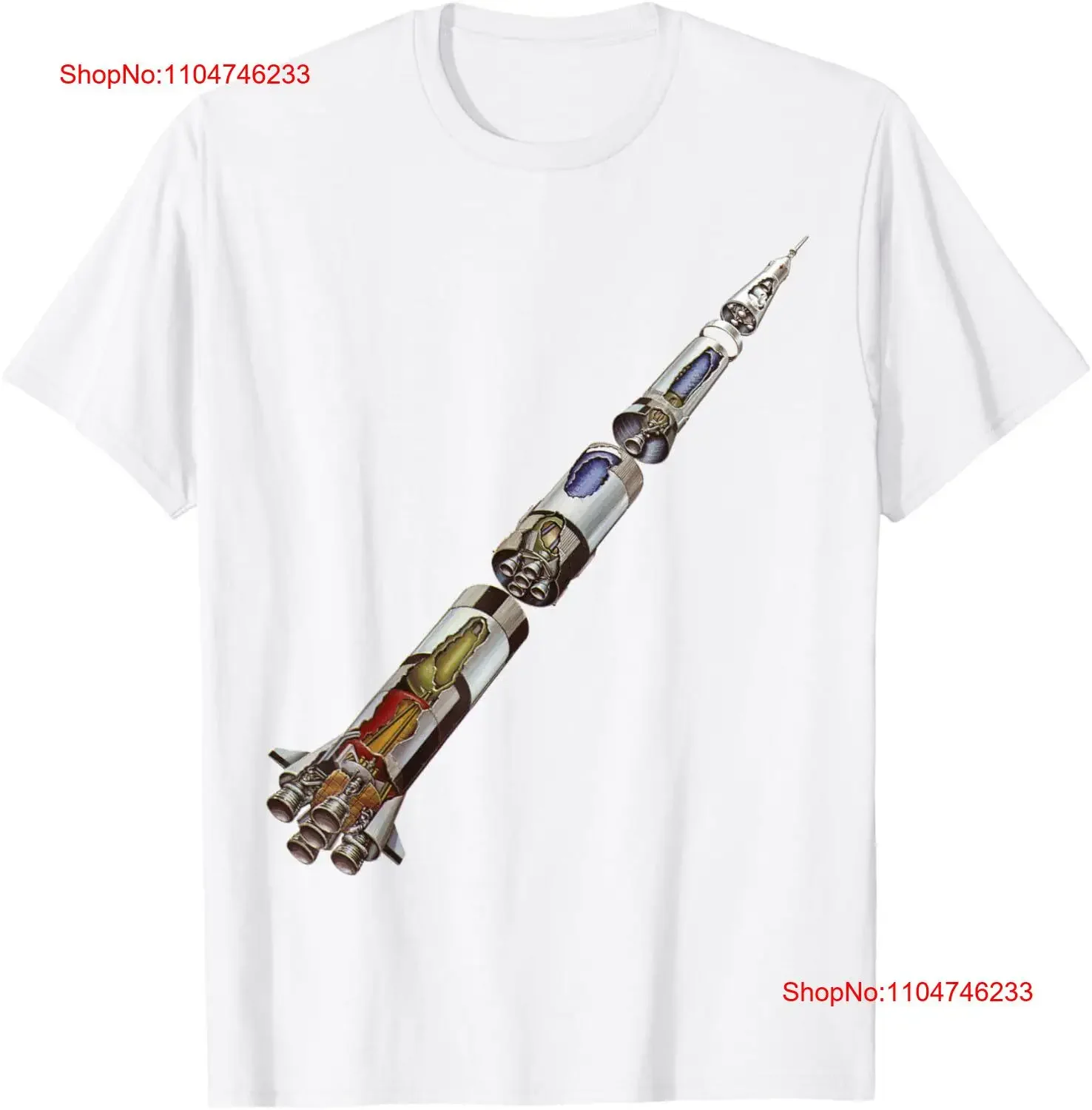 

Apollo Saturn 5 Rocket stages T shirt vintage Washed Breathable Top For Everyday Wear Casual Comfortable fashion Versatile