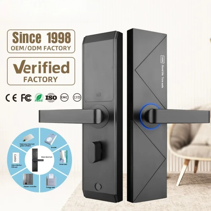 New Design Wooden Door RFID Hotel Card Door Keyless Entry System Card Keyless Entry Hotel Rfid Keyless Entrys