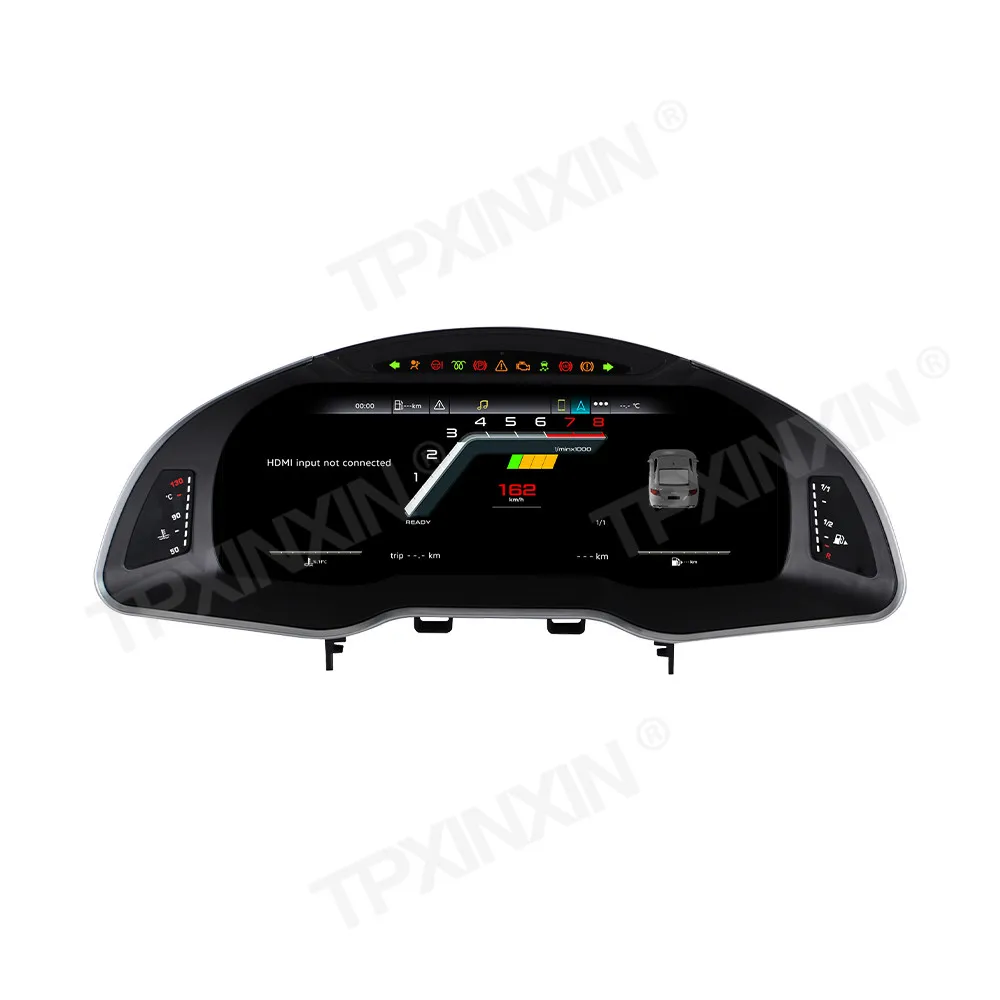 12.3 inch Car Radio LCD Digital Cluster Carplay For Audi R8 2007- 2015 Speedometer Instrument Dashboard Display Smart