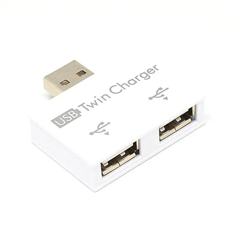 USB 2 In 1 Computer 2 Port Female USB Hub Adapter Converter USB 2.0 Splitter Charging Accessories For Phone Laptop PC B2R5