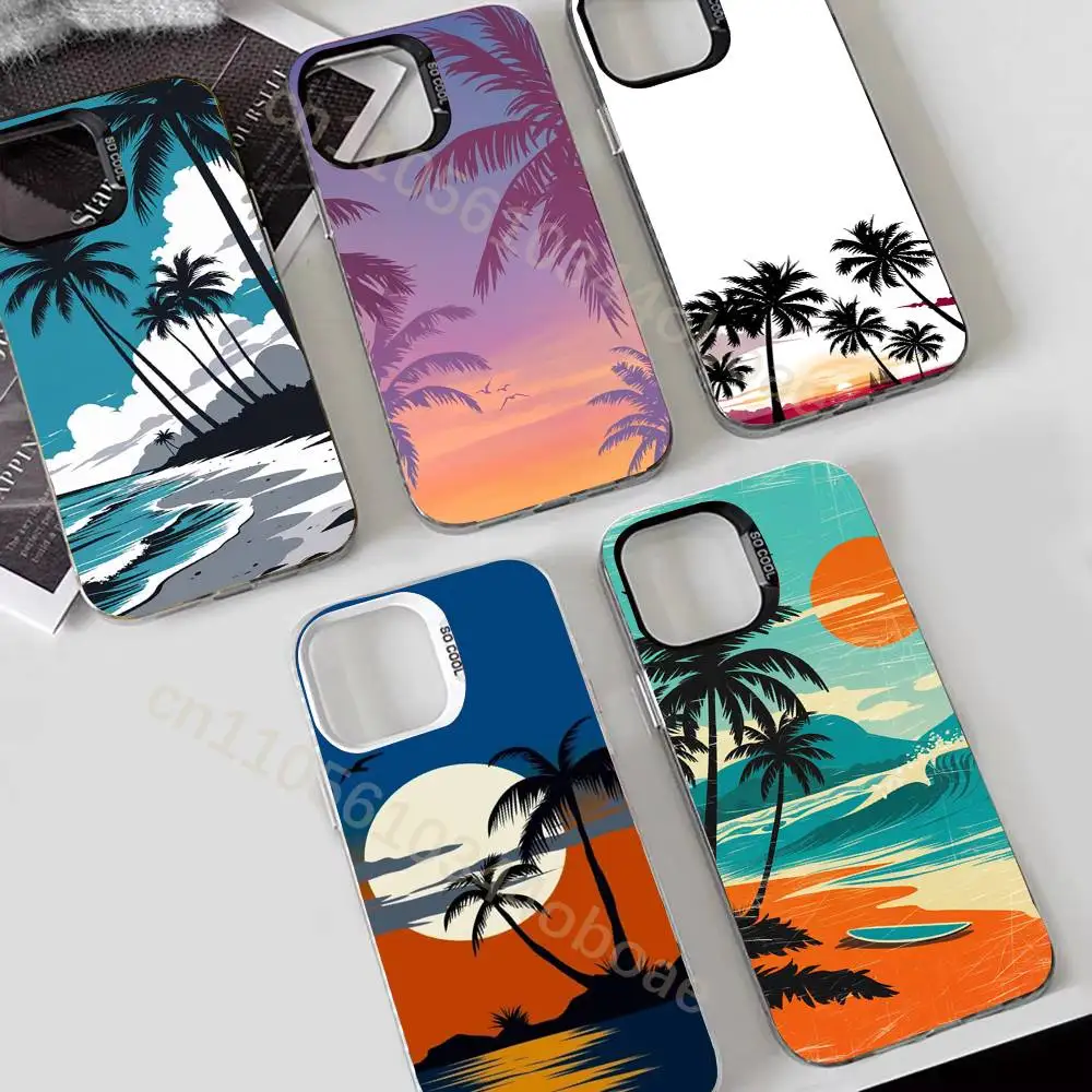 

Coconut Tree Phone Case For iPhone 17,16,15,14,13,12,11,Pro,MAX,Plus TPU Soft To Skin-friendly Cover