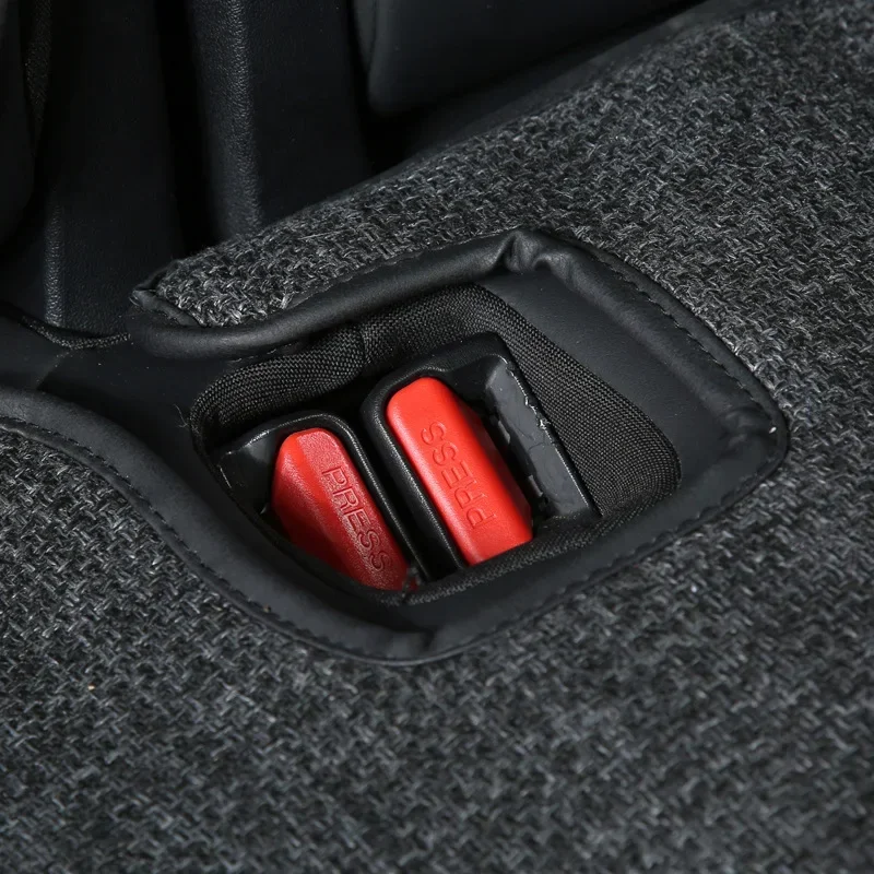 Funda de lino para asiento Tesla Model 3 Y, transpirable, cómoda, antideslizante, cojín para respaldo de asiento trasero delantero, accesorios