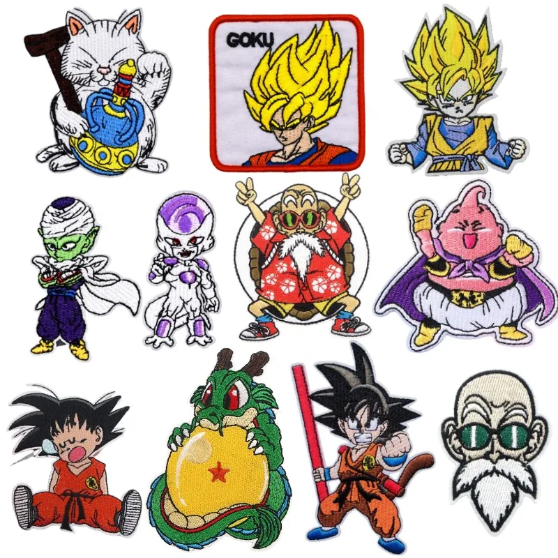 New 24 style Dragon Ball Patches Embroidery Clothing Cartoon Dragon Stickers on Clothes Garment Stickers Accessory Patch