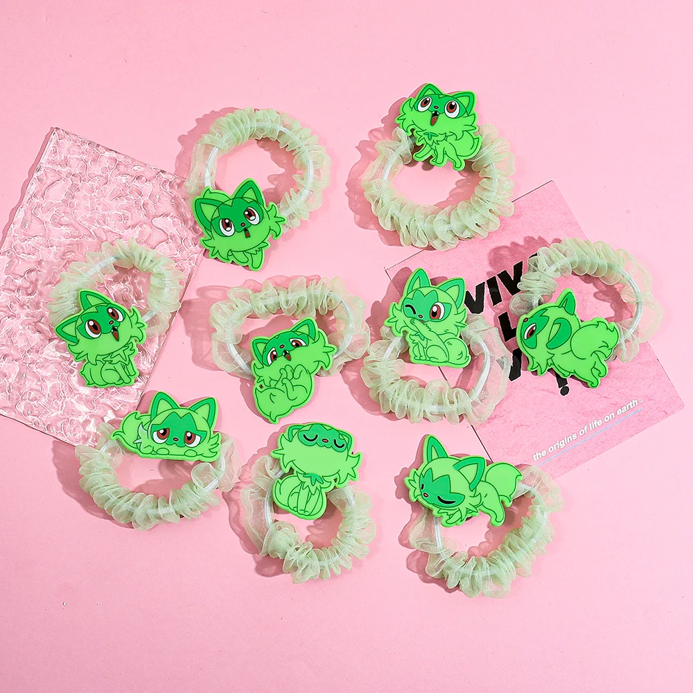 8 قطعة بوكيمون جديد ورقة القط العلاقات الشعر لطيف تصميم محبي يجذب الانتباه على تصفيف الشعر اليومية العملي إكسسوارات الشعر