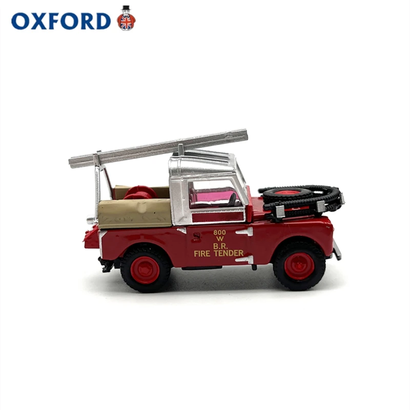 Diecast oxford escala 1:76 land rover 88 motor de bombeiros liga modelo de carro brinquedo colecionável presente lembrança exibição ornamento