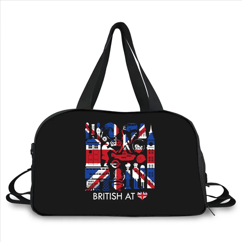 Cartoon England I love london 3D printing fashion trend portable large capacity multi-function messenger bag travel bag