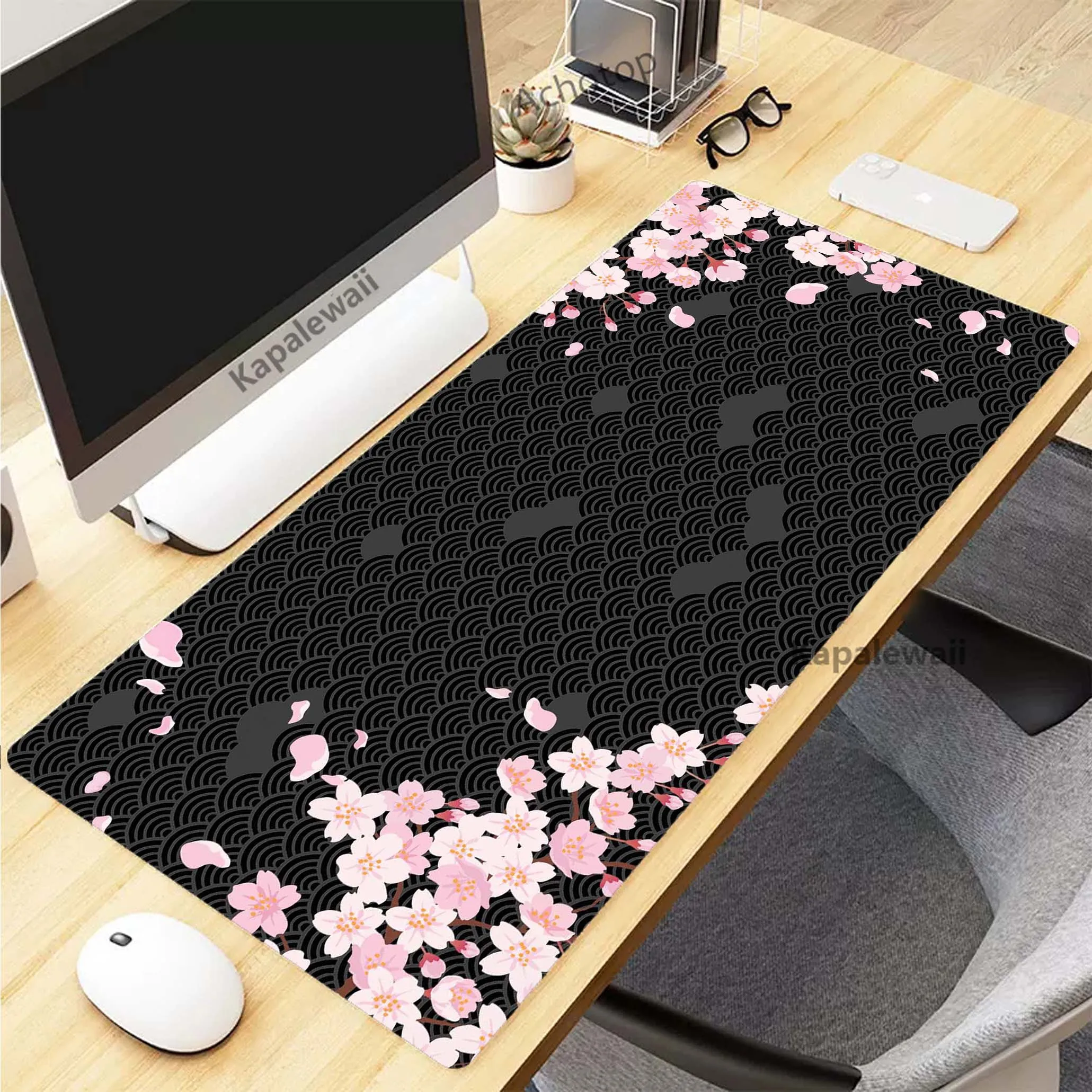 

Japanese Cherry Sakura, индивидуальный игровой коврик для мыши, геймерская мышь, эргономичный коврик для мыши, коврик для клавиатуры, компьютерный коврик для мыши